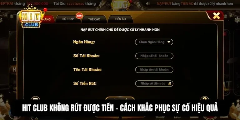 Hit Club không rút được tiền
