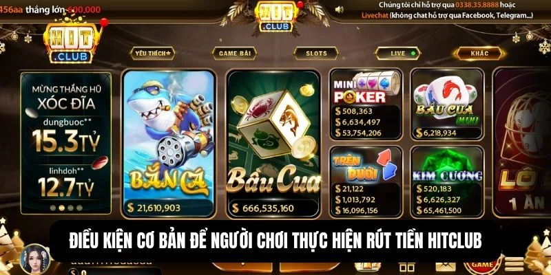 Điều kiện tài khoản cần đạt để rút tiền