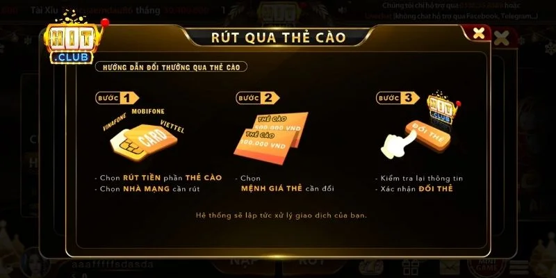 Cách quy đổi và rút tiền ra thẻ cào